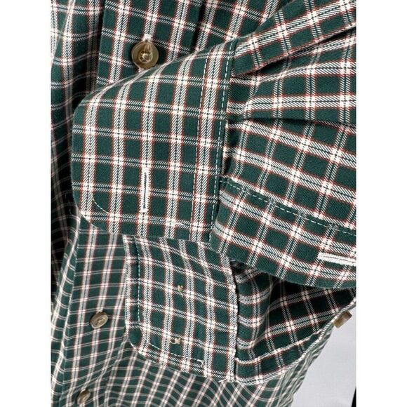 L.L. Bean Classic Green Plaid Button-Down Shirt Sz XL Traditional Fit EUC - Picture 9 of 13